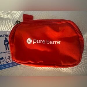 AeroLoft Pure Barre Anywhere Belt Bag Red Zipper Adjustable Belt Waist Shoulder